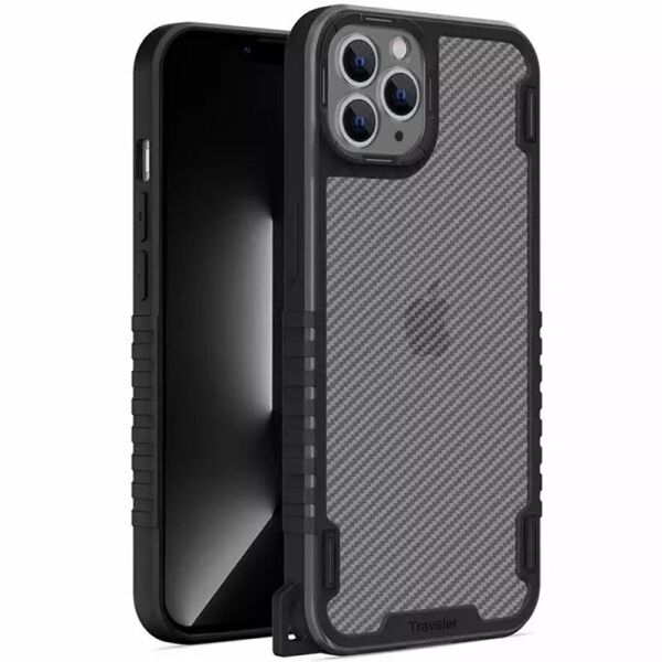 

Чехол TPU+PC TRAVEL Carbon для Apple iPhone 12 Pro (6.1")