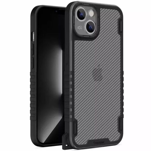 

Чехол TPU+PC TRAVEL Carbon для Apple iPhone 13 (6.1")