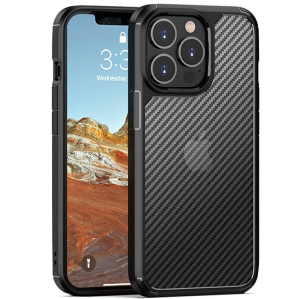 

Чехол TPU+PC Matte Carbon для Apple iPhone 12 Pro Max (6.7")
