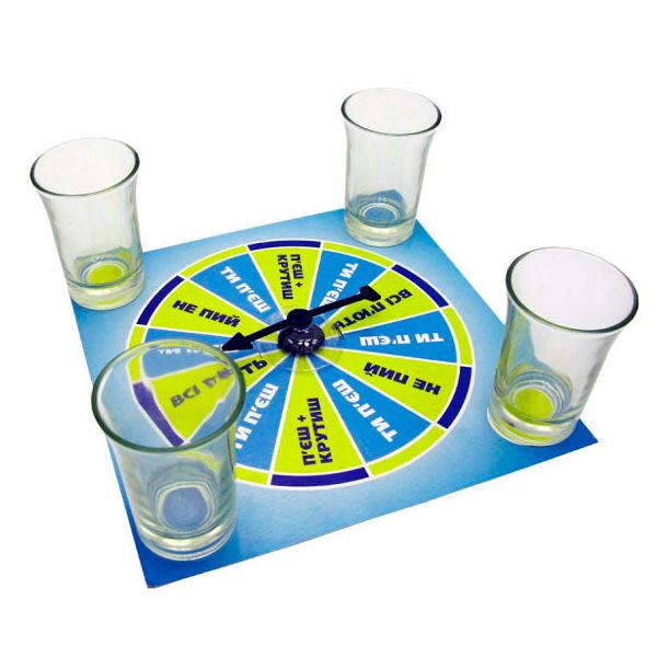 

Настольная игра с рюмками крути и пей Литрбол Drinking Roulette Safebet 28805-BR-1393