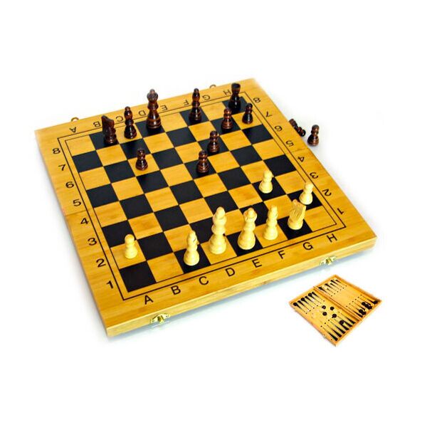 

Игровой набор шахматы шашки и нарды 30х30 см Safebet 28845-BR-1393