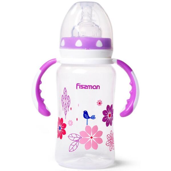 

Бутылка детская для кормления Цветочки 300 мл с ручками Fissman 43957-BR-1883