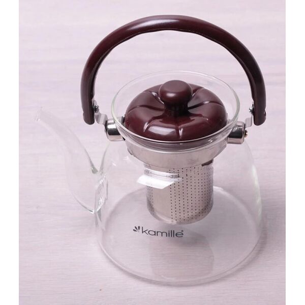 

Чайник заварочный Orlate 1000 мл стеклянный со съемным ситечком Kamille 39799-BR-1882