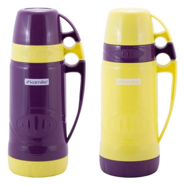 

Термос Glass Violet 1000 мл зеркальная колба и 2 чашки Kamille 43947-BR-1882
