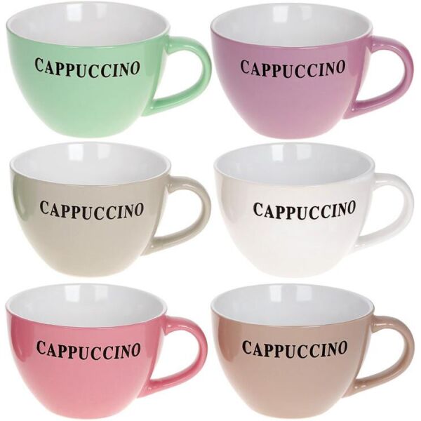 

Керамические кружки Morning coffee в наборе 6 штук 450 мл пастель Bona 115180-BR-548