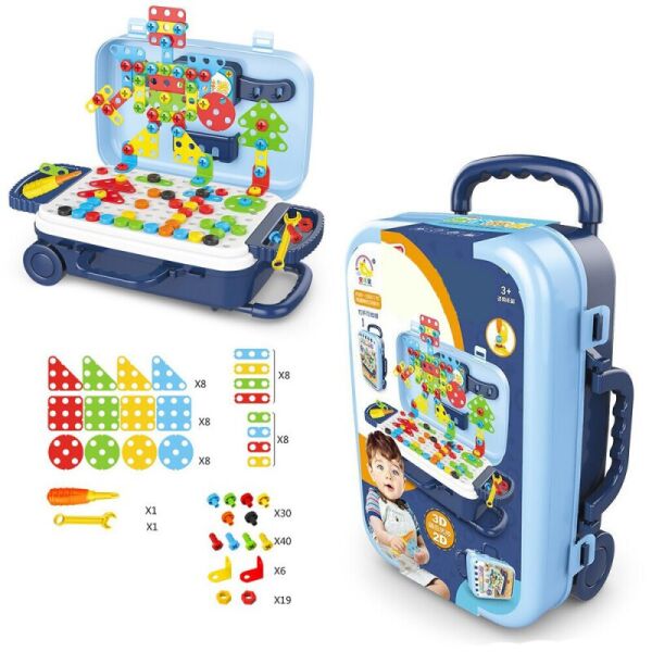 

Игровой набор чемодан Pazzle interest assemble toy 137 Pcs suitcase 184634
