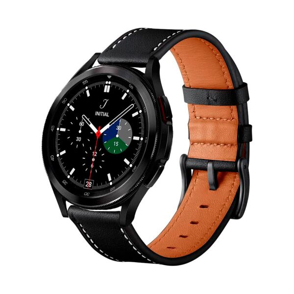 

Ремешок для Samsung Galaxy Watch 4 Classic 46mm - черный / Watchbands Standart / ширина крепления 20мм / размер L / кожаный (WB0029STANDART2BLACK446)