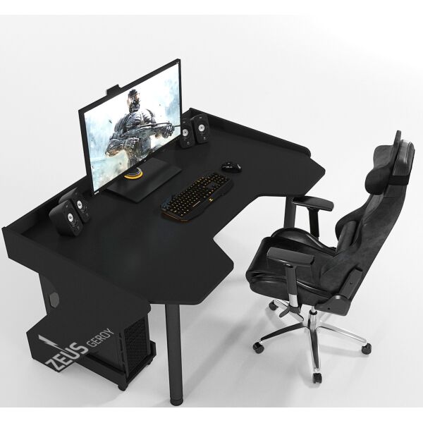 

Игровой геймерский эргономичный стол Geroy Zeus + подставка Comp черный