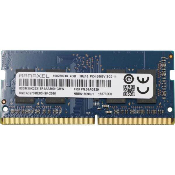 

Память Ramaxel 4 GB SO-DIMM DDR4 2666 MHz (01AG829)