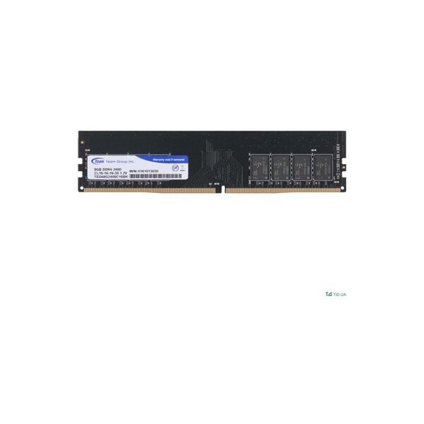 

Оперативная память TEAM 8 GB DDR4 2400 MHz Elite (TED48G2400C1601)