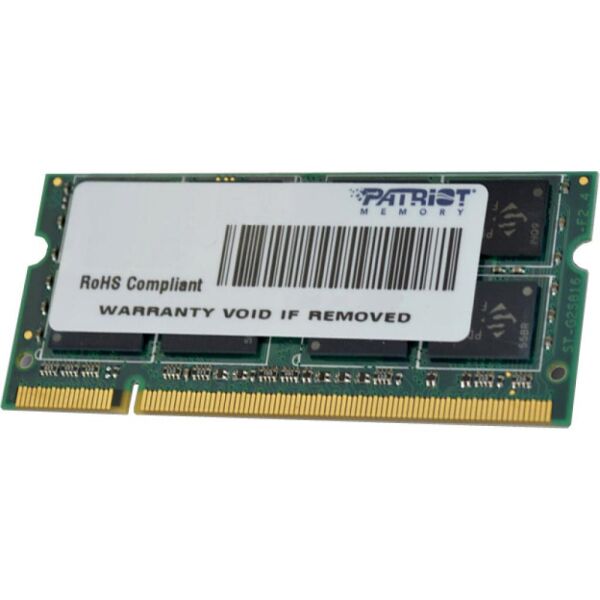 

Модуль памяти Patriot SO-DIMM 4GB/1333 DDR3 Signature Line (PSD34G13332S)