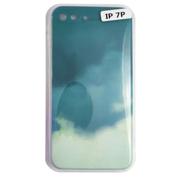 

Чехол Silicone Water Print iPhone 7/8 Plus Mix Color Green