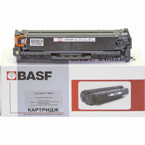 

Картридж BASF для HP CLJ CP2025/CM2320, Canon 718 Black (KT-CC530A)