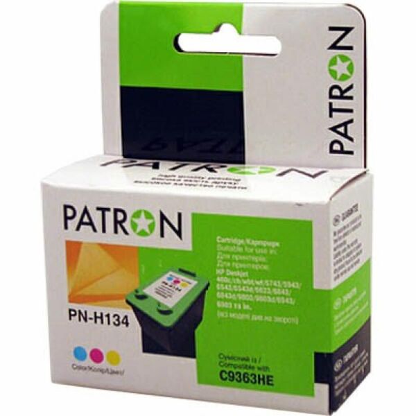 

Картридж PATRON для HP PN-H134 COLOUR (C9363HE) (CI-HP-C9363HE-C-PN)