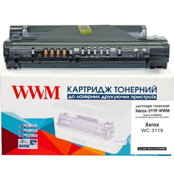 

Тонер-картридж WWM Xerox WC 3119, 013R00625 Black (Xerox-3119-WWM)