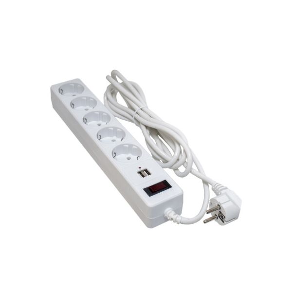 

Сетевой фильтр питания Patron 3m + 2 USB 2.0, 2.1A, 5 роз. White (EXT-PN-SP-53-USB-W)