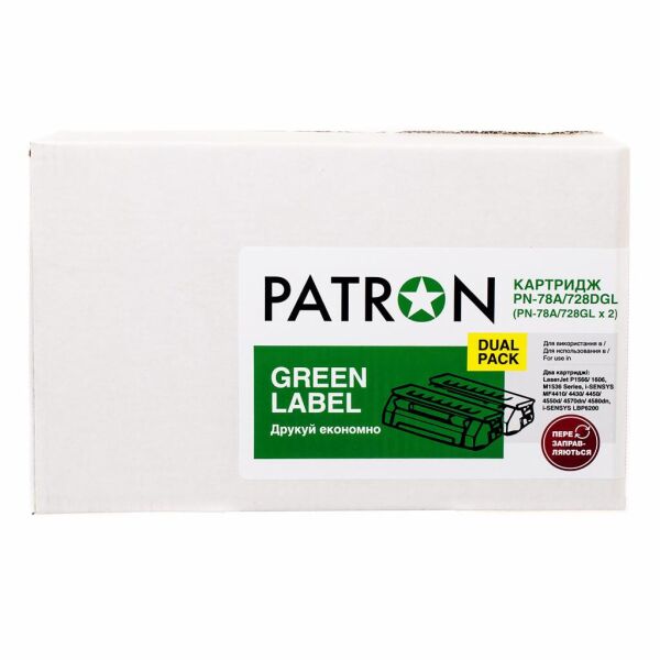 

Картридж PATRON HP LJ CB435A/CANON 712 GREEN Label (DUAL PACK) (PN-35A/712DGL)