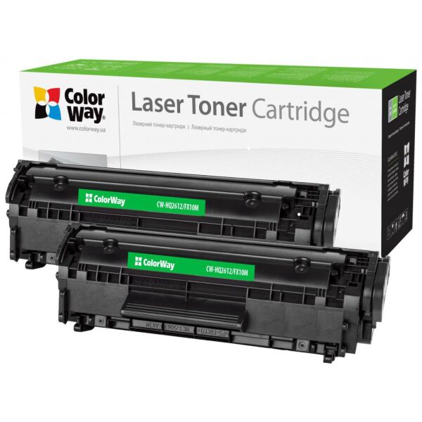 

Картридж ColorWay для HP LJ 1010 (Q2612AF/Canon FX-10 Universal) DUAL PACK (CW-HQ2612/FX10FM)