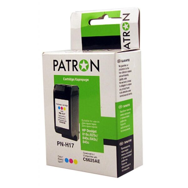 

Картридж PATRON HP №17 COLOUR /C6625AE (PN-H17)
