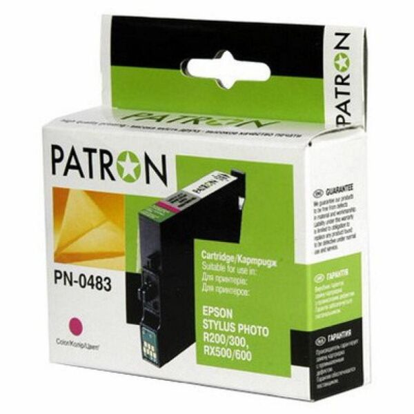 

Картридж PATRON для EPSON R200/300 (PN-0483)MAGENTA (CI-EPS-T048340-M-PN)