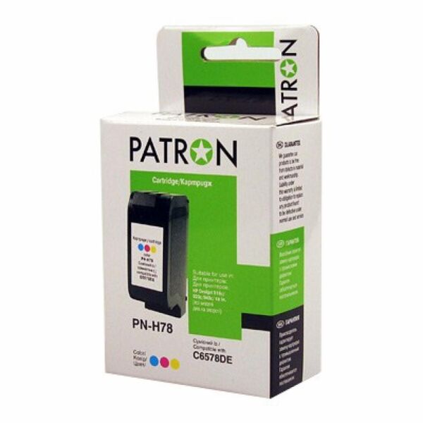 

Картридж PATRON для HP PN-H78 COLOUR (C6578DE) (CI-HP-C6578DE-C-PN)