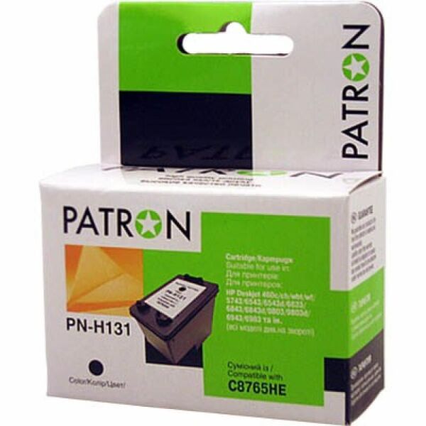 

Картридж PATRON для HP PN-H131 (C8765HE) (CI-HP-C8765HE-B-PN)