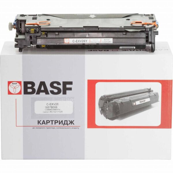 

Тонер-картридж BASF Canon iRC1021i/1028i Yellow 1657B006 (KT-CEXV26Y)
