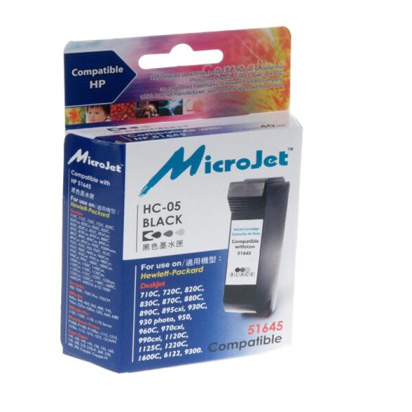 

Картридж MicroJet для HP №45 Black 850C/1100C/1600C (HC-05)
