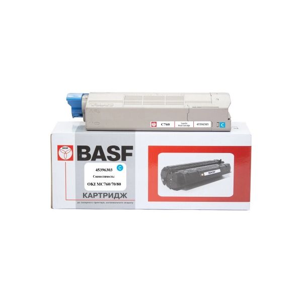 

Тонер-картридж BASF OKI MC760/770/780/ 45396303 Cyan (KT-45396303)