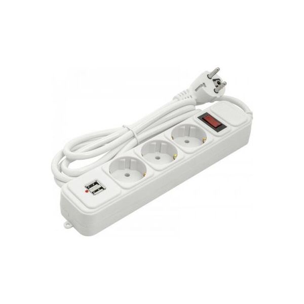 

Сетевой фильтр питания PowerPlant 1.8 м, 3 розетки, USB ( PPSA10M18S3U ) (PPSA10M18S3U)