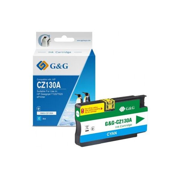 

Картридж G&G HP Designjet T120/T520 Cyan (G&G-CZ130A)