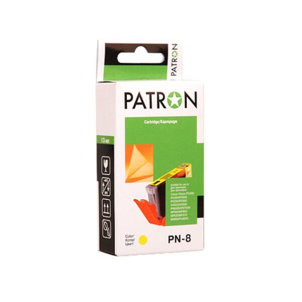 

Картридж PATRON CANON CLI-8Y YELLOW (№ PN-8Y NEW) (CI-CAN-CLI-8-Y1-PN)