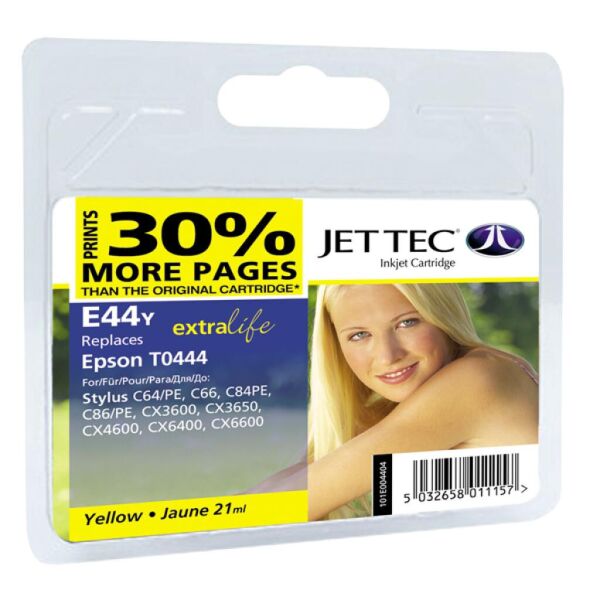 

Картридж Jet Tec Epson Stylus C64/C84 Yellow (110E004404)