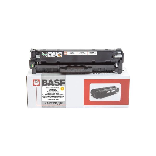 

Картридж BASF HP CC532A/CF382A/CE412A, Canon 118/318/418/718 Yellow (BASF-KT-CC532A-U)