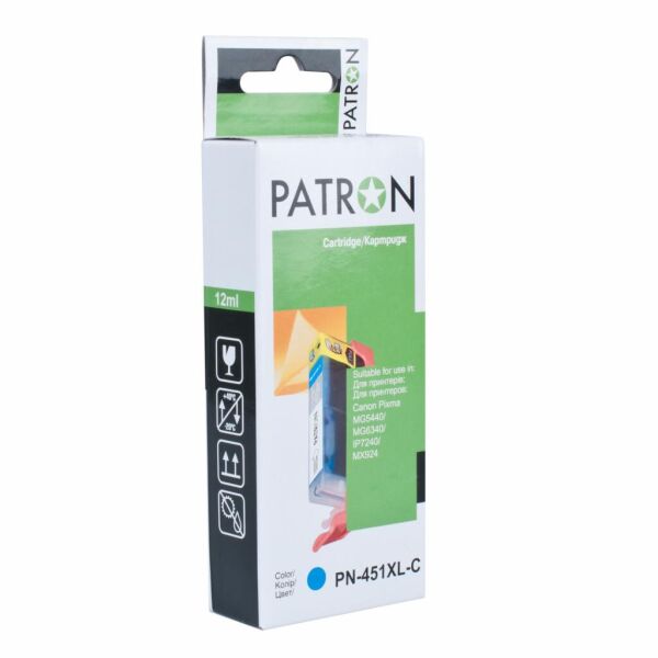 

Картридж PATRON CANON CLI-451XLC (PN-451XLC) CYAN (CI-CAN-CLI-451-C-PN)