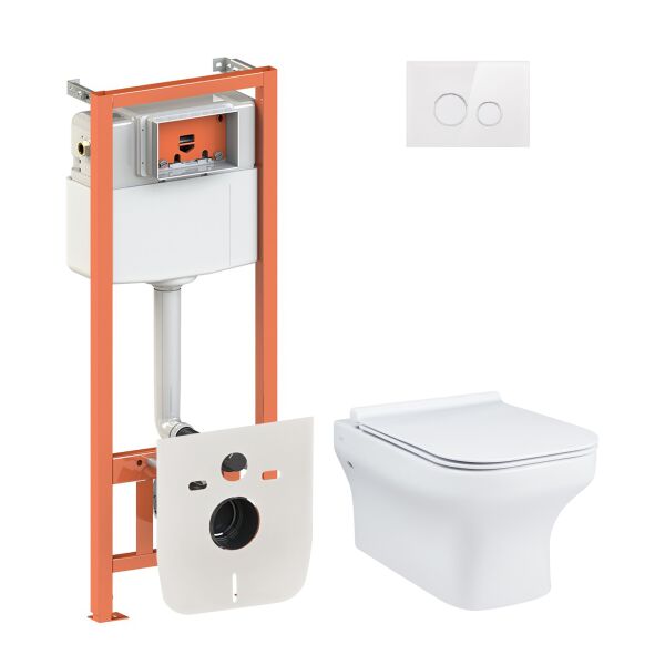 

Набор Qtap инсталляция 4 в 1 с панелью смыва Nest (QT0133M425 + QT0111V1164GW) + унитаз с сиденьем Cardinal QT0433C660HW