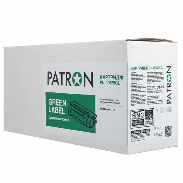 

Картридж PATRON XEROX WC 3119 GREEN Label (PN-00625GL)