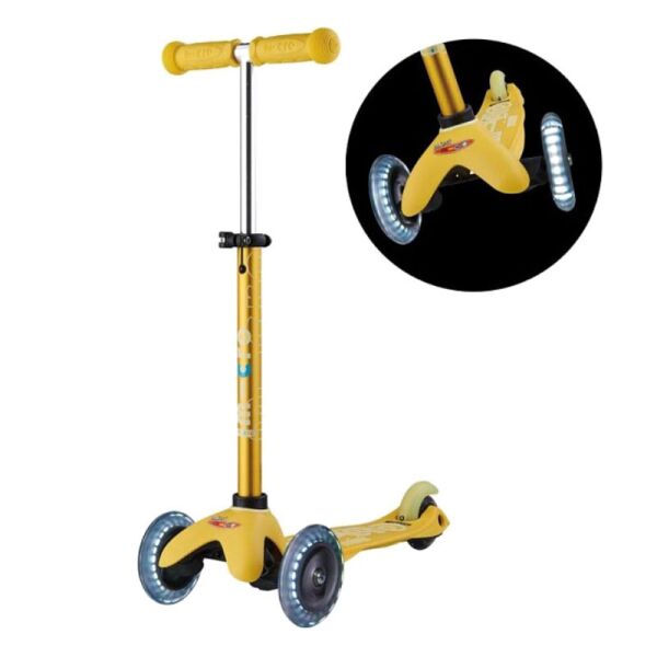 

Детский 3х колесный самокат yellow со светящимися колесами Micro 115567-BR-522