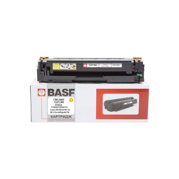 

Картридж BASF Canon 046, LBP-650, HP LJ Pro M452dn аналог 1247C002/046Y/CF (BASF-KT-CRG046Y-U)