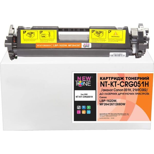 

Тонер-картридж NewTone Canon LBP-162DW, MF264/267/269DW, 2169C002 Black (NT-KT-CRG051H)