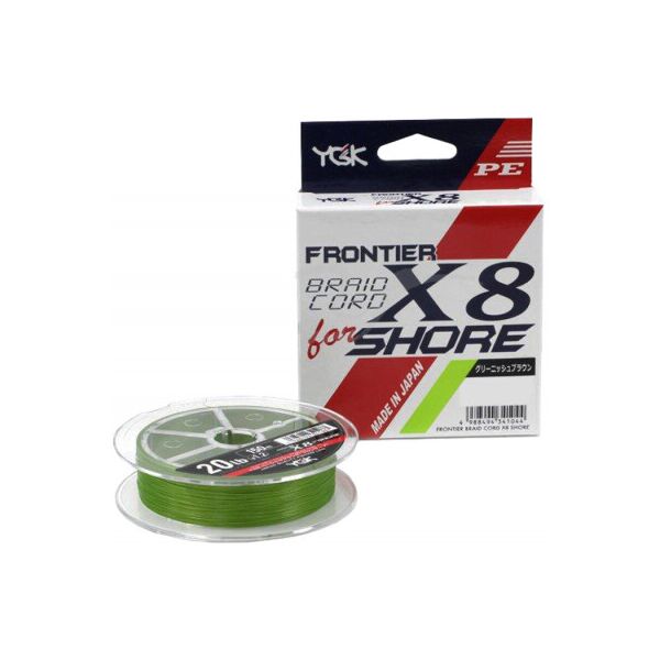 

Шнур YGK Frontier Braid Cord X8 150m Green 0.8/0.148mm 14lb/6.3kg (5545.02.95)