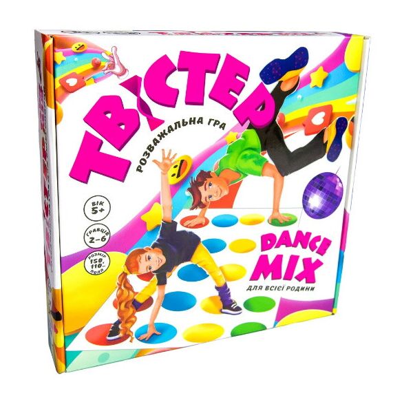 

Настольная игра "Твістер dance mix",укр., в кор. 25*25,5*5,3см