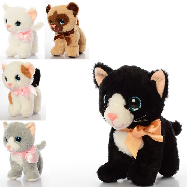 

Мягкая игрушка кот, размер средний, 21см, 5 цветов (36шт)
