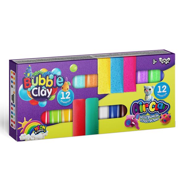 

Набор для творчества с пластилина AIR CLAY+BUBBLE CLAY 12+12(ARBB-02-01)