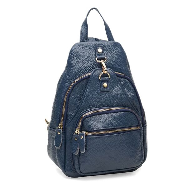 

Женский кожаный рюкзак Borsa Leather K1162-blue