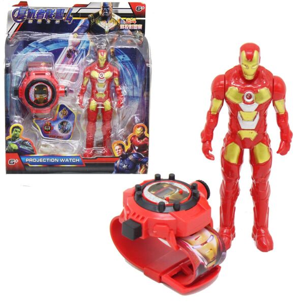 

Фигурка героя Avengers Железный человек + часы Красный 777-328C