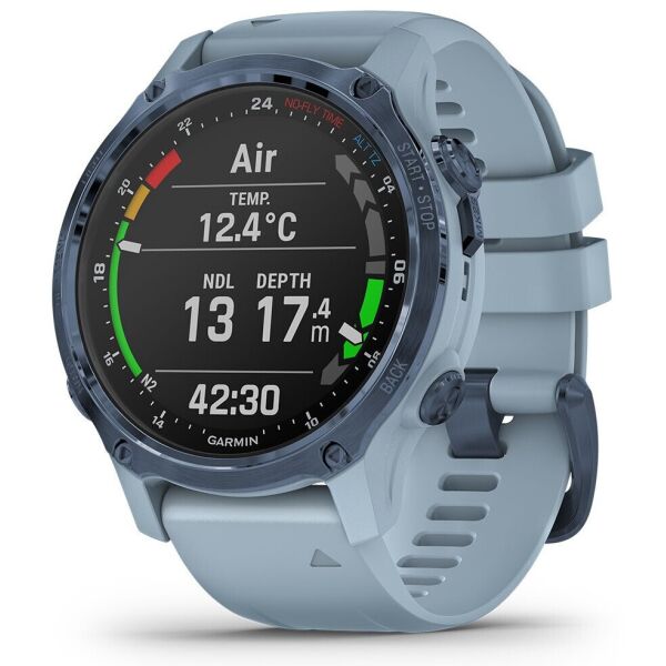 

Garmin Descent Mk2S Mineral Blue with Sea Foam Silicone Band (010-02403-07)