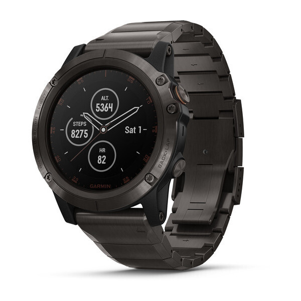 

Garmin Fenix 5X Plus Sapphire Carbon Gray DLC Titanium with DLC Titanium Band (010-01989-04/05)