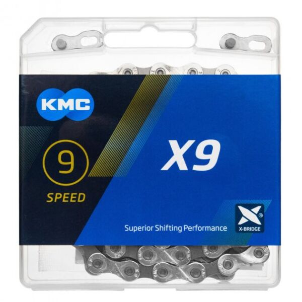 

Цепь велосипедная KMC X9 с замком