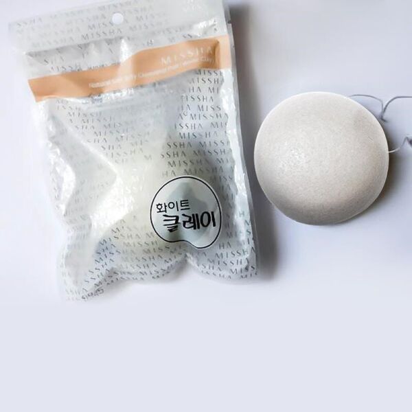 

Спонж для умывания натуральный из 100% конняку Missha Natural Soft Jelly Cleansing Puff White Clay (M0119)